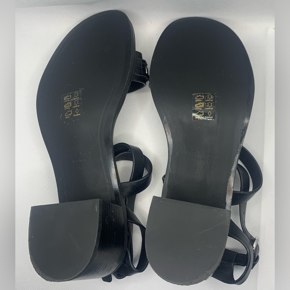 rag & bone Geo Chain Ankle Strap Sandal Women’s size 38.5 (8.5) Black - Picture 5 of 10